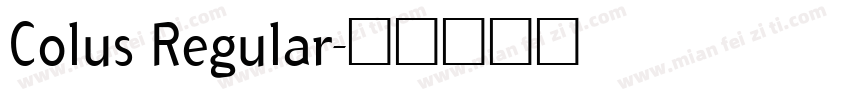 Colus Regular字体转换